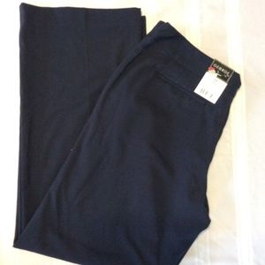 George Womens Pants Size 12 Navy Stretch Slacks